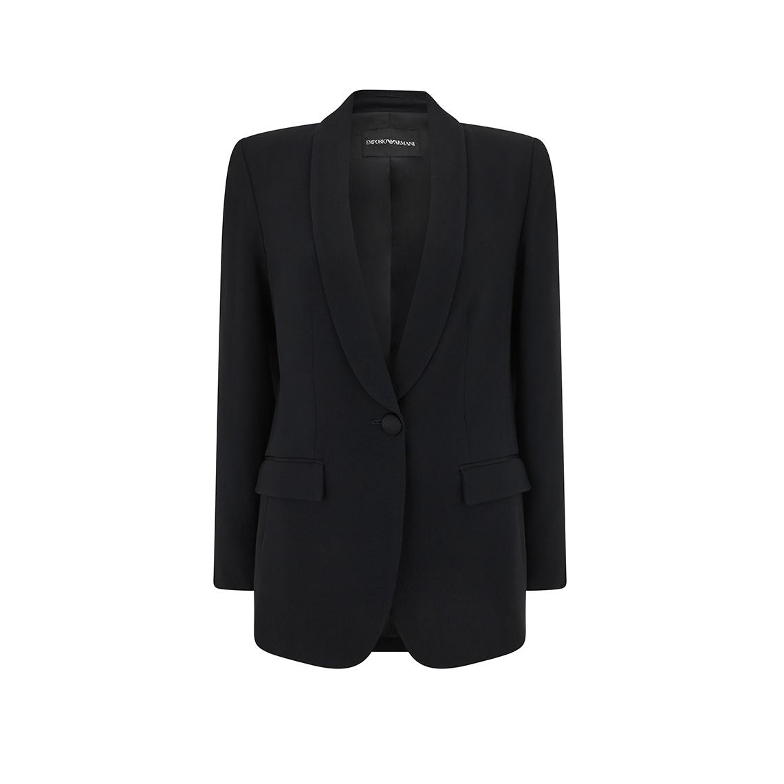 Ede & Ravenscroft | Emporio Armani Tailored Shawl Crepe Jacket | Black