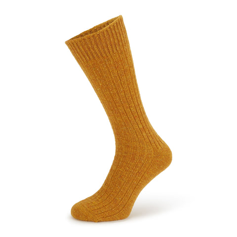 Shannon Ochre Irish Donegal Wool Socks