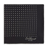 Black and Ivory Spot Printed Pocket Square
