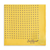 Yellow and Navy Spot Printed Pocket Square