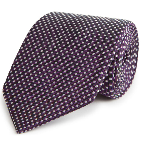 Purple Micro Spot Woven Silk Tie
