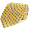 Yellow Twill Flower Woven Silk Tie