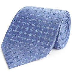Blue Diamond Sateen Woven Silk Tie