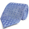 Blue Teardrop Sateen Woven Silk Tie