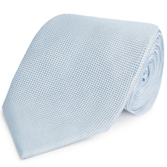Pale Blue Micro Textured Woven Silk Tie