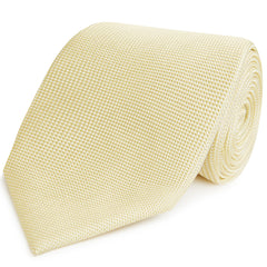 Pale Yellow Micro Textured Woven Silk Tie