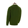 Kylan Green Cashmere Cable Crew Neck Jumper