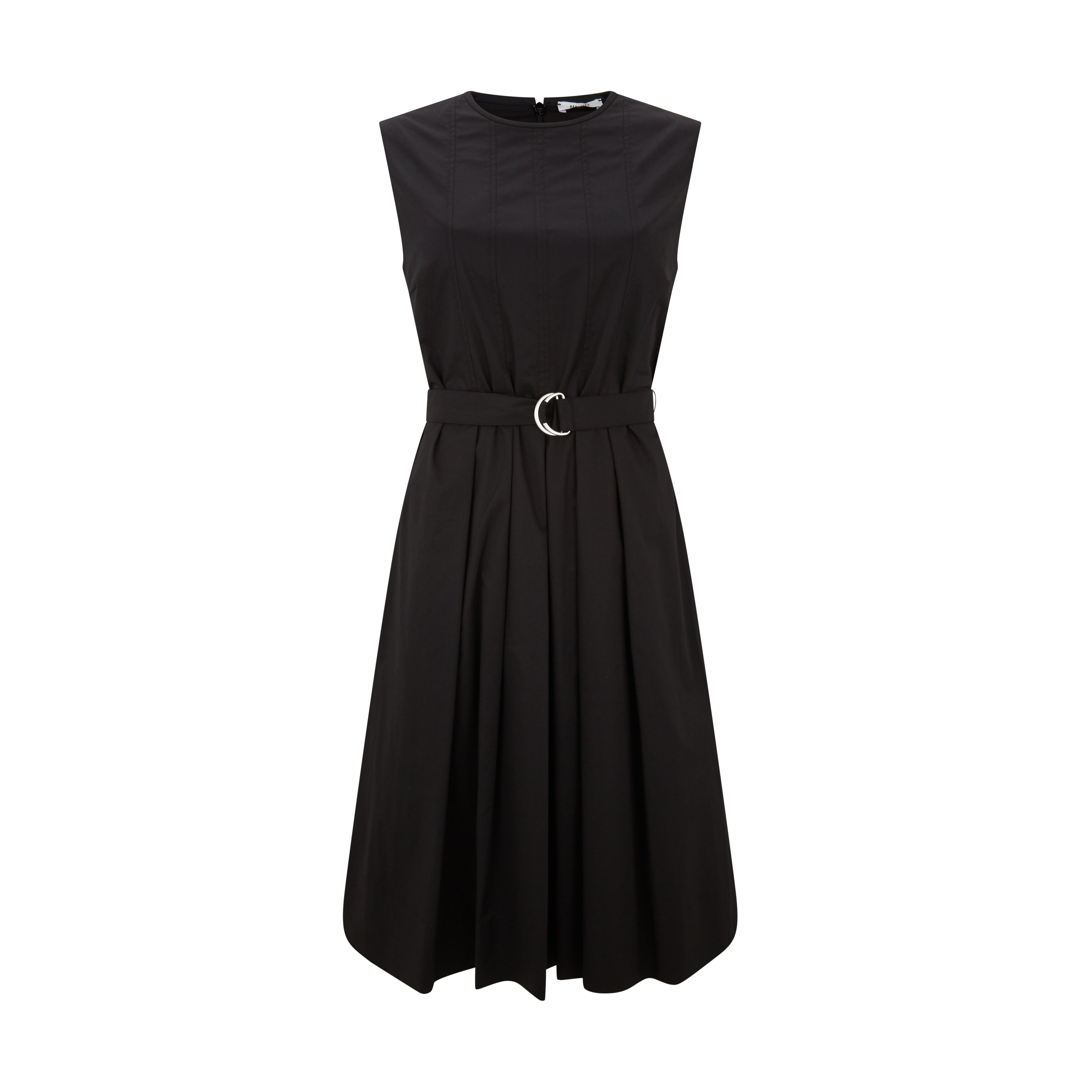 Ede Ravenscroft Peserico Sleeveless Cotton Stretch Satin Dress Black ede-ravenscroft-peserico-sleeveless-cotton-stretch-satin-dress-black