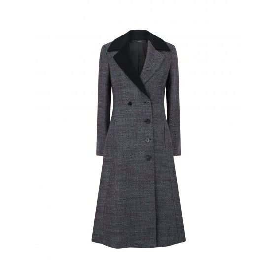 Ede Ravenscroft Paul Smith Double Breasted Wool Coat Charcoal