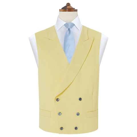 Hayward Yellow Royal Gabardine Wool Waistcoat