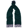 Green and Navy Reversible Cashmere Scarf