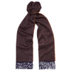 Navy and Beige Reversible Cashmere Scarf