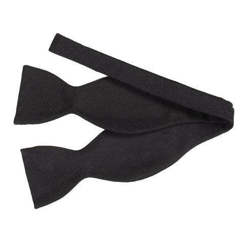 Silk barathea bow tie - Black