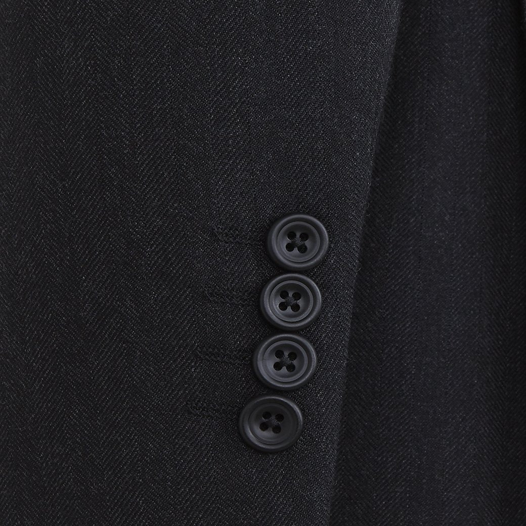 Kensington Charcoal Wide Herringbone Suit