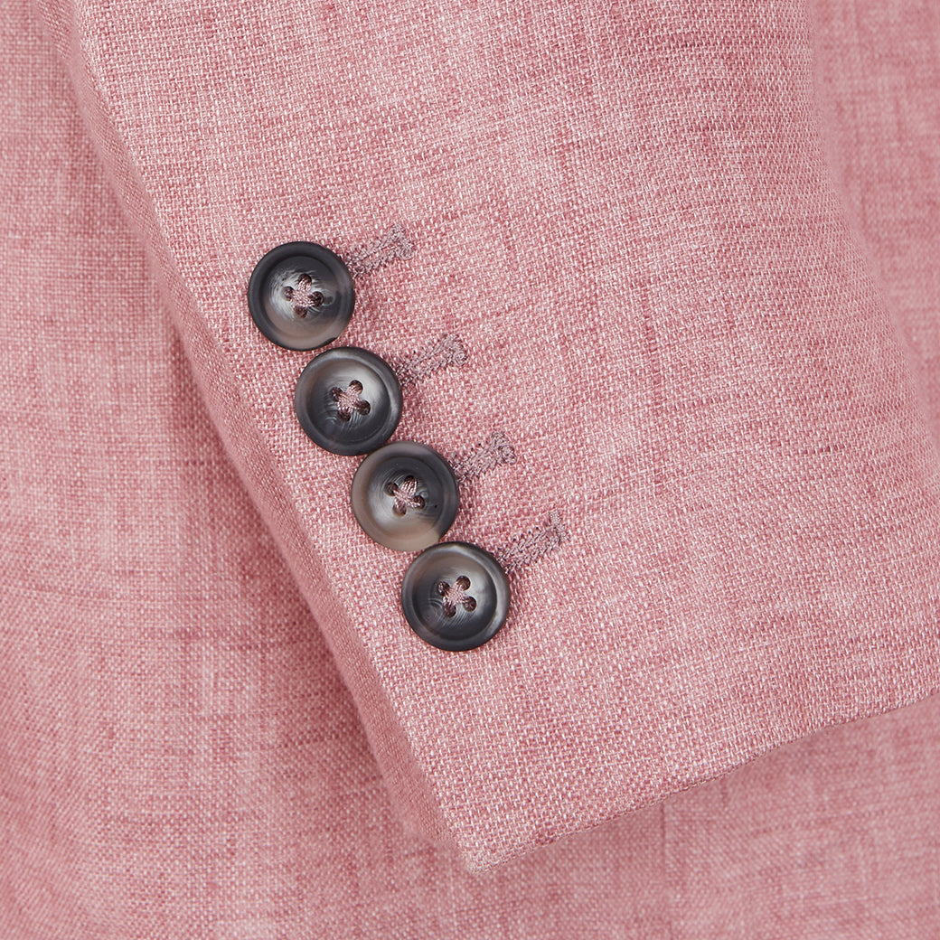 Burleigh Pink Double Faced Linen and Silk