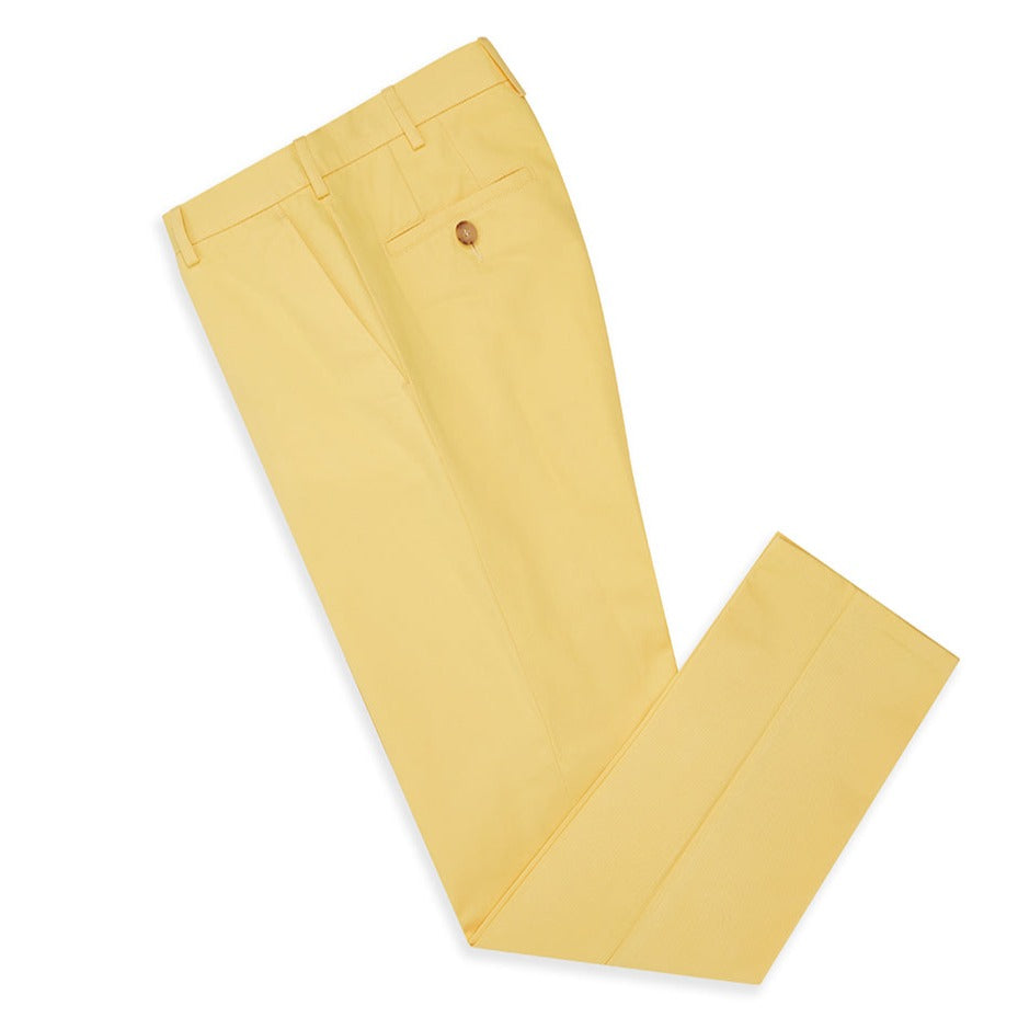 Terrance Yellow Cotton Trousers