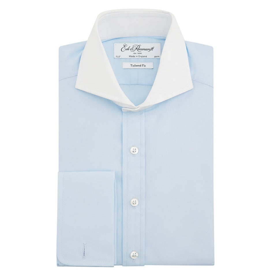 Ace Pale Blue Poplin Cotton Shirt