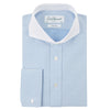 Anson Blue and White Barre Stripe Shirt