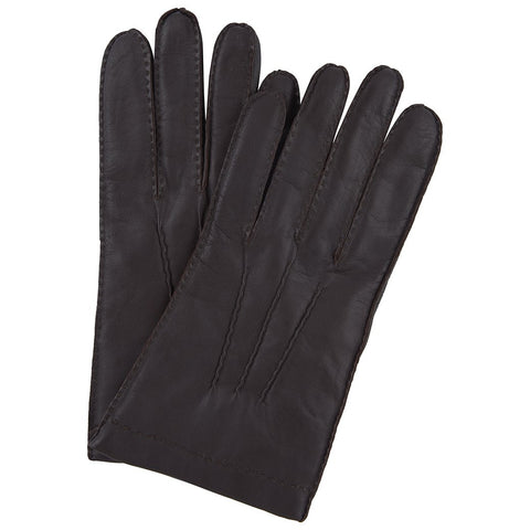Brown Touchscreen Hairsheep Leather Gloves