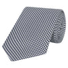 Black and White Micro Houndstooth Woven Silk Tie