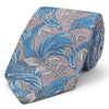 Large Floral Woven Silk Tie Pink Blue