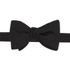 Black Grosgrain Silk Bow Tie