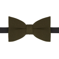 Light Green Fine Guage Knitted Silk Bow Tie