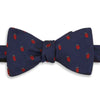 Navy and Red Ladybird Woven Silk Bow Tie