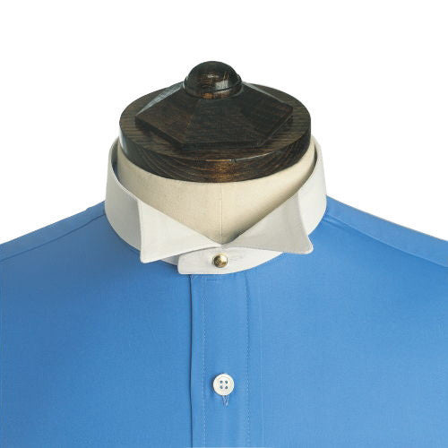 Starched Windsor wing collar - White