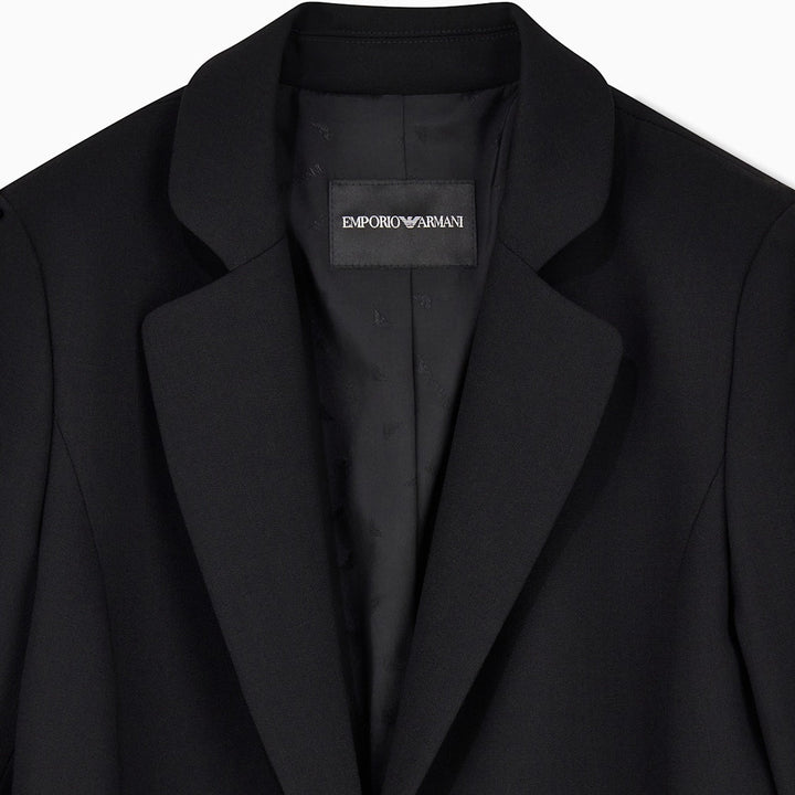 Tailored One Button Wool Stretch Jacket