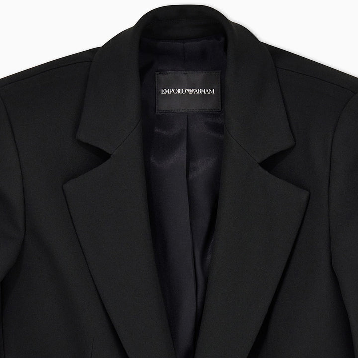Tailored Short A-Line Cady Crepe Jacket