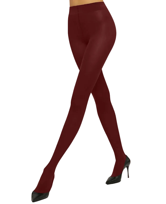 Individual Velvet De Luxe Tights Burgundy