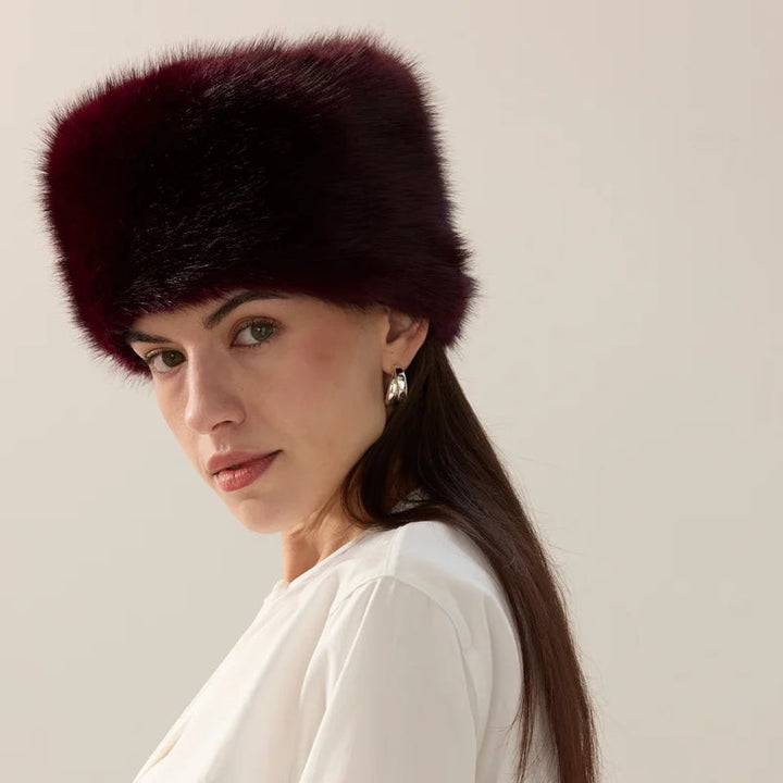 Wine Pillbox Hat