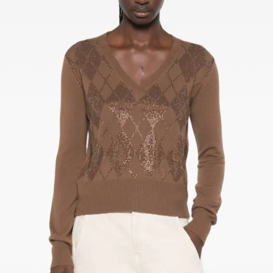 Liuti Arygle Wool Cashmere Top