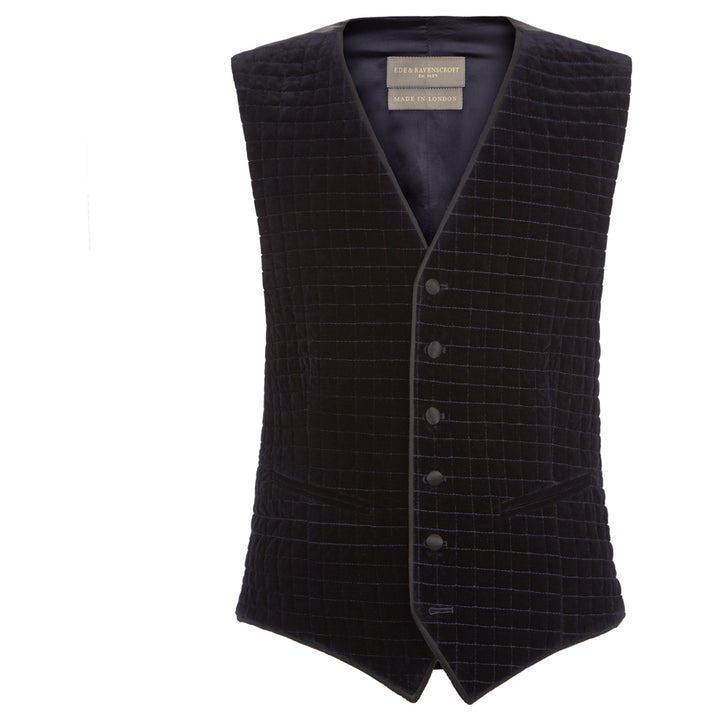 Quinn Navy Quilted Waistcoat