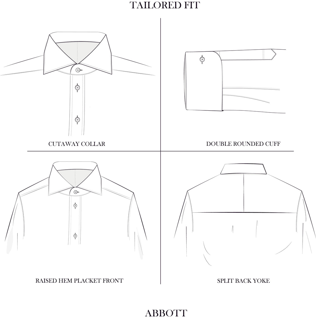 Abbott White Herringbone Shirt