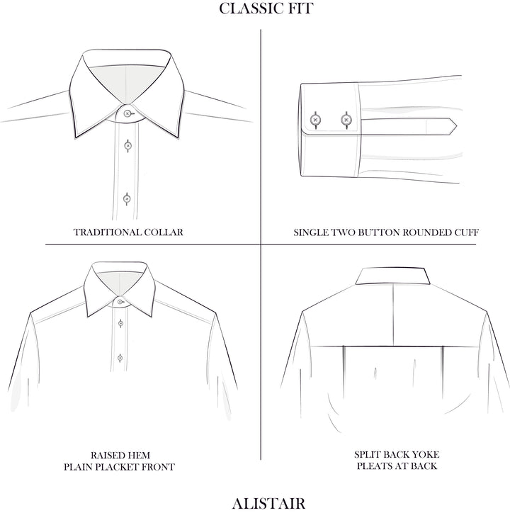 Alistair Blue and White Windowpane Check