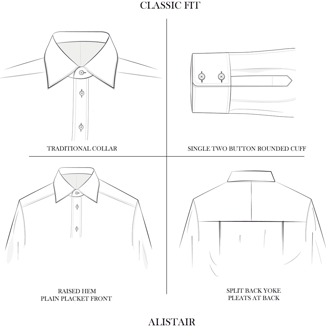 Alistair White and Burgundy Check Twill Shirt