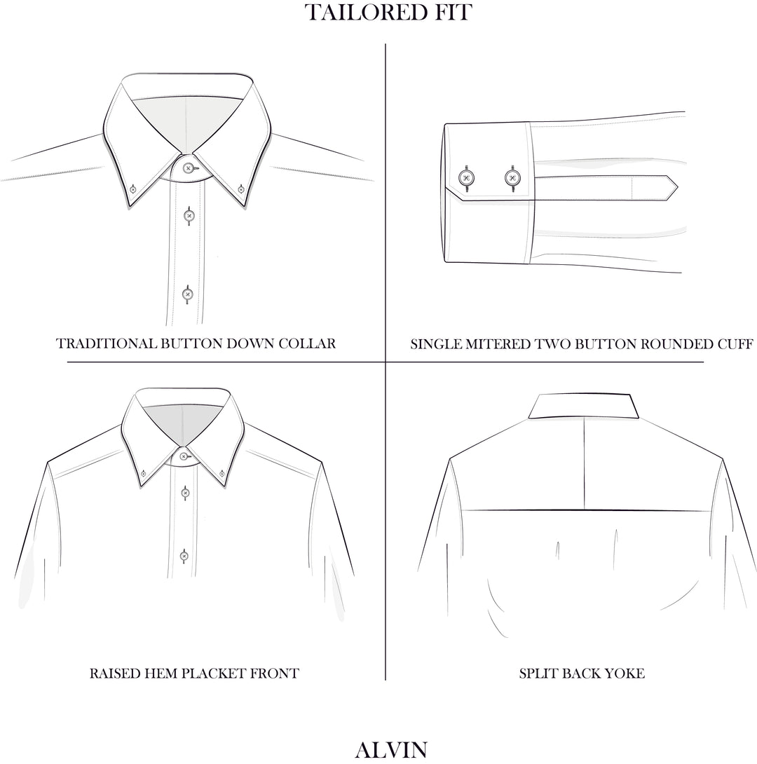 Alvin Blue Pinpoint Shirt