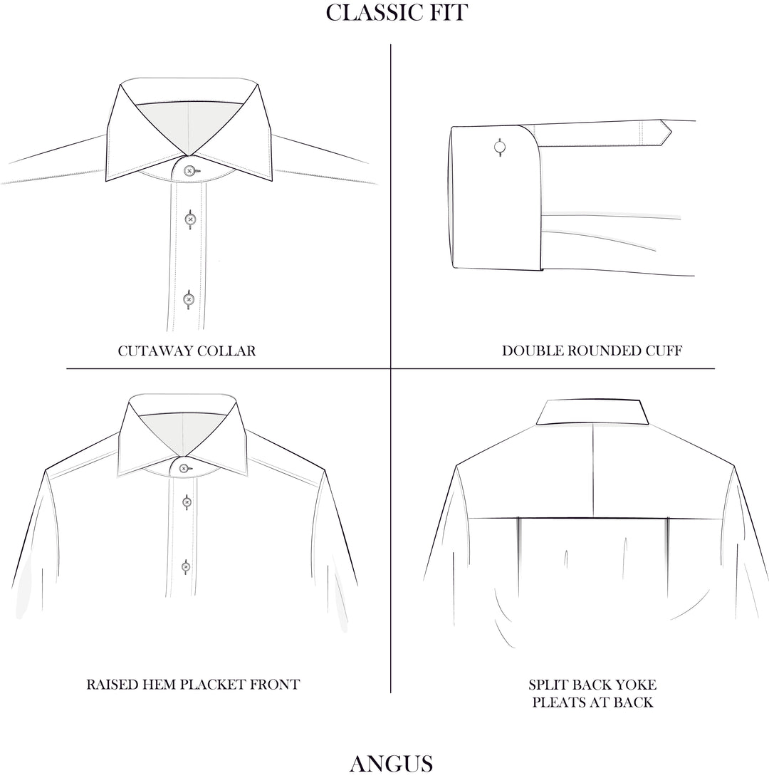 ANGUS WHITE HERRINGBONE SHIRT