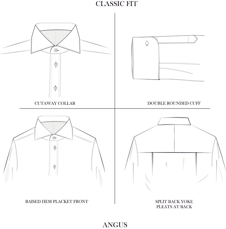 ANGUS WHITE HERRINGBONE SHIRT