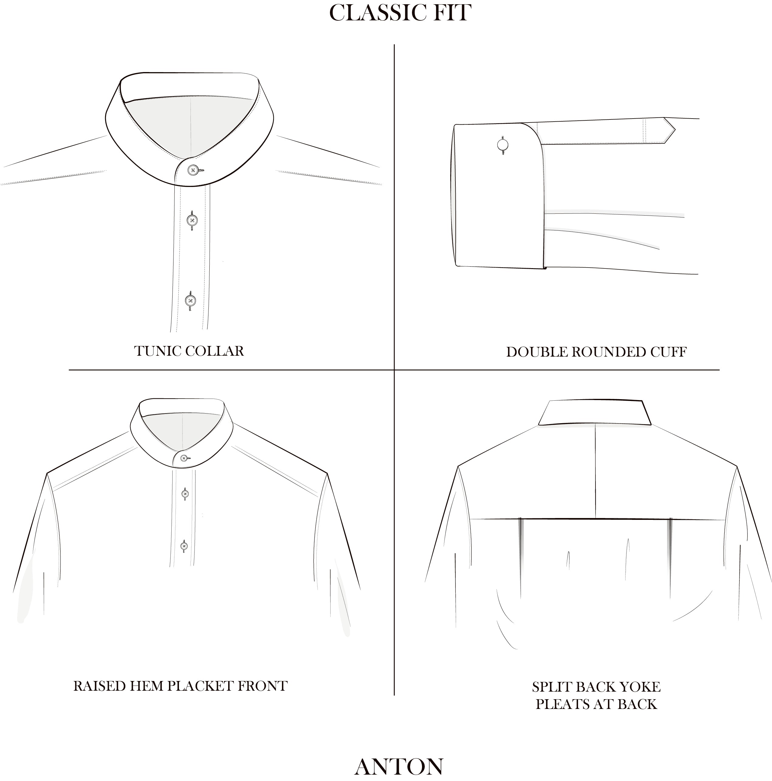 Ede & Ravenscroft | Anton tunic shirt | White