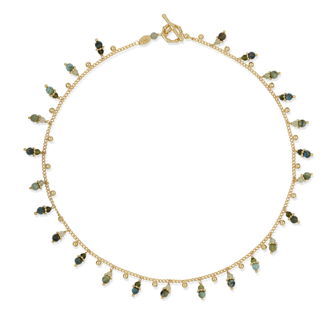 Collier Gold Green Tangerine Necklace