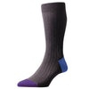 Salton Grey Contrast Heel and Toe Socks