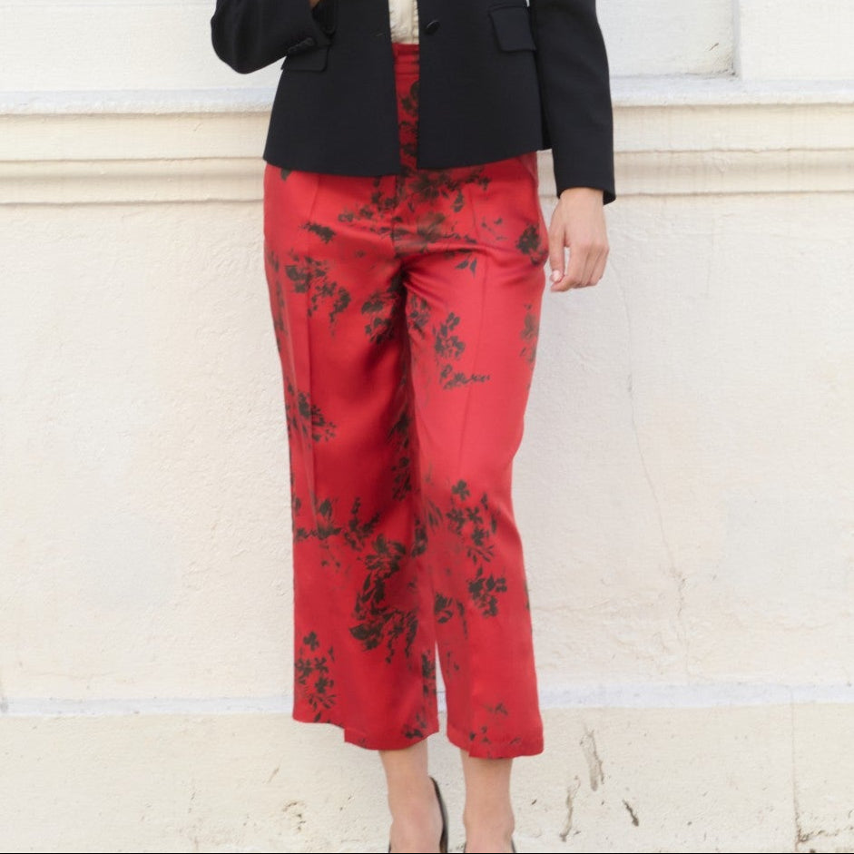 Amerigo Rose Silk Trouser