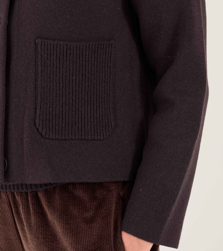 Oatmeal Knitted Wool Cashmere Jacket