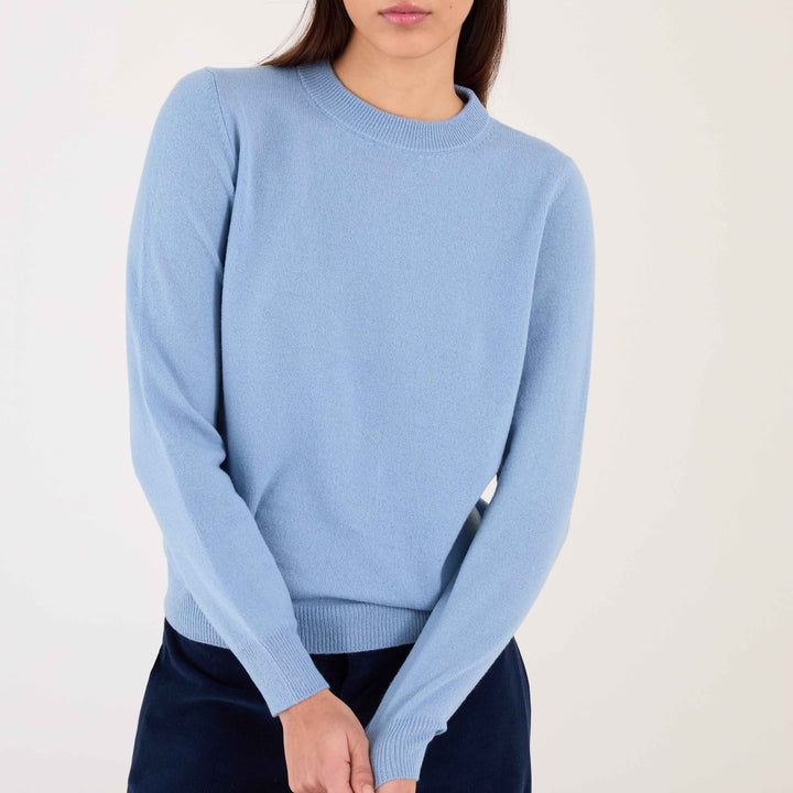 Black Crew Neck Knitted Wool Cashmere Jumper