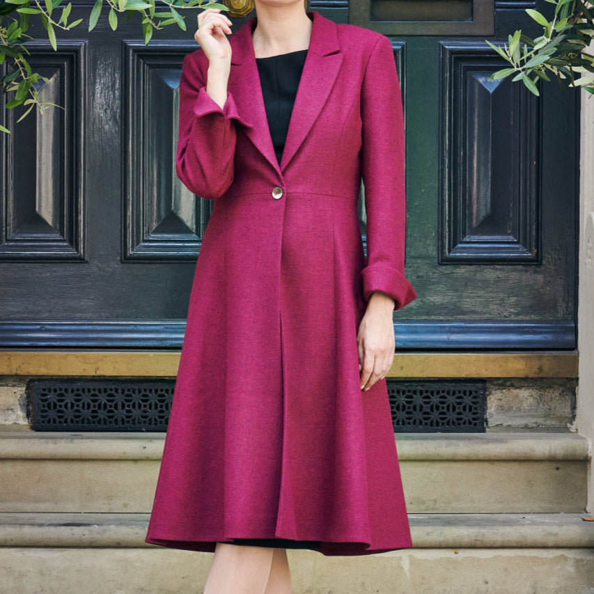 pink dress coat Ede & Ravenscroft | Hanna Tailored Frock Coat