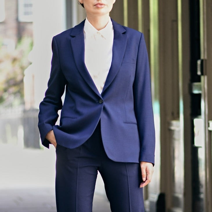 Tailored One Button Hopsack Jacket