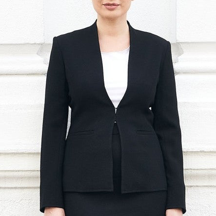 Lily Tailored Wool Crepe Clasp Jacket